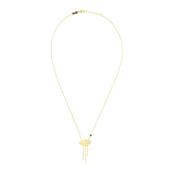 Verspielte Kurshuni Halskette aus vergoldetem Sterling Silber mit Wolke aus funkelnden Zirkonias: Jetzt versandkostenfrei im Perlenmarkt OnlineShop bestellen!